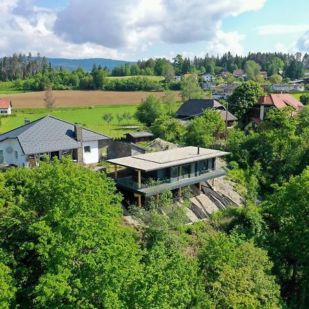 Modernes Ferienhaus Mit Panoramablick Rosegg Extérieur photo