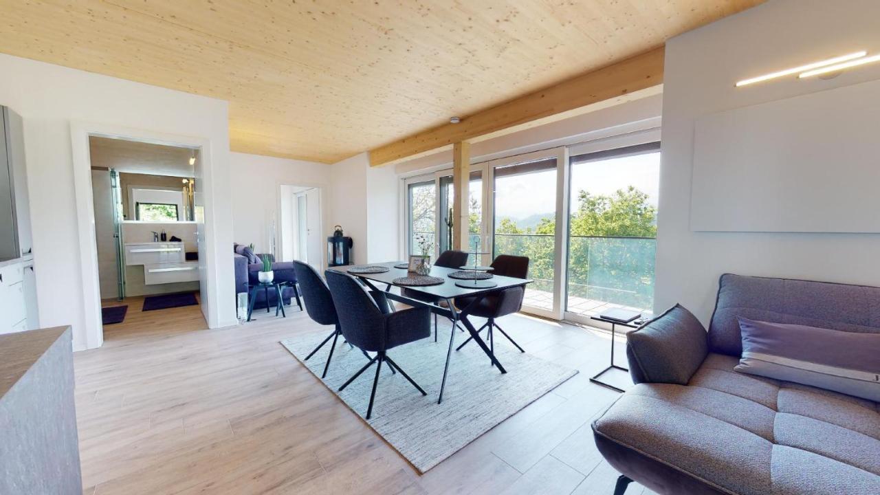 Modernes Ferienhaus Mit Panoramablick Rosegg Extérieur photo