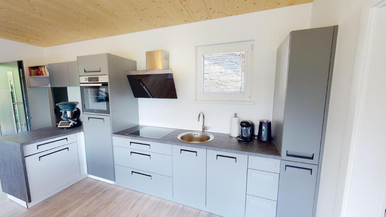 Modernes Ferienhaus Mit Panoramablick Rosegg Extérieur photo